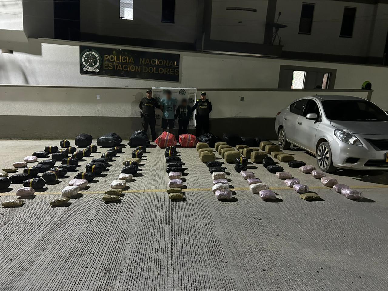 Golpe al narcotráfico en Dolores: Caen dos personas con cargamento de marihuana valorado en $150 millones