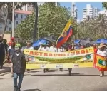 Marchas de los trabajadores en Cartagena avanzan por dos corredores, entre ellos la zona turística de Bocagrande
