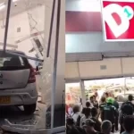 En videos | Carro chocó fuertemente contra reconocido supermercado en Dosquebradas, hay cinco personas heridas que estaban en el establecimiento