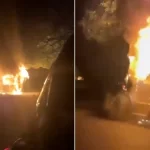 Incineran bus y dos tractocamiones en zona rural de Valdivia, Antioquia: autoridades hallaron bandera del ELN