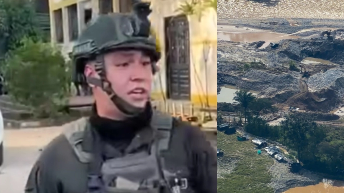 El angustiante llamado de un policía en medio de un operativo contra la minería ilegal en el Tolima: ‘Si es necesario, me arrodillo’