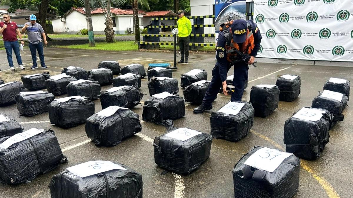 Golpe al narcotráfico en el Golfo de Urabá: incautan más de una tonelada de cocaína que tenía como destino las calles y bares de Europa