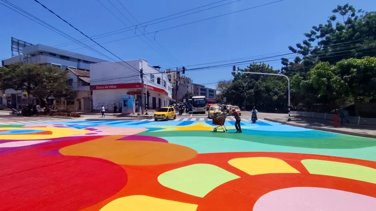 Así quedó la avenida Shakira tras finalizar las primeras intervenciones artísticas