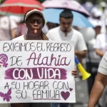 Familiares y amigos de María Camila Potosí marcharon en Cali exigiendo el regreso de la bebé de la joven de 20 años que fue hallada sin vida