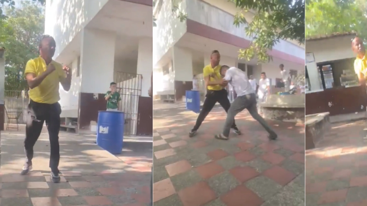 Video | Secretaría de Educación investiga bochornosa pelea entre docente y padre de familia dentro de un colegio público en Barranquilla