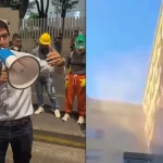 Críticas al congresista Duvalier Sánchez por su presencia frente al Hospital del Valle y por supuestamente entorpecer las labores de los rescatistas