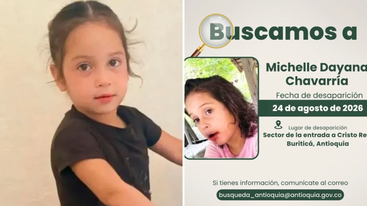 ¿Dónde está Michelle Dayana Chavarría, niña de 6 años con epilepsia desaparecida en Buriticá, Antioquia? Ofrecen hasta $ 50 millones por encontrarla