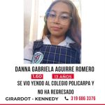 URGENTE: BUSCAN A DANNA GABRIELA AGUIRRE BEDOYA EN GIRARDOT