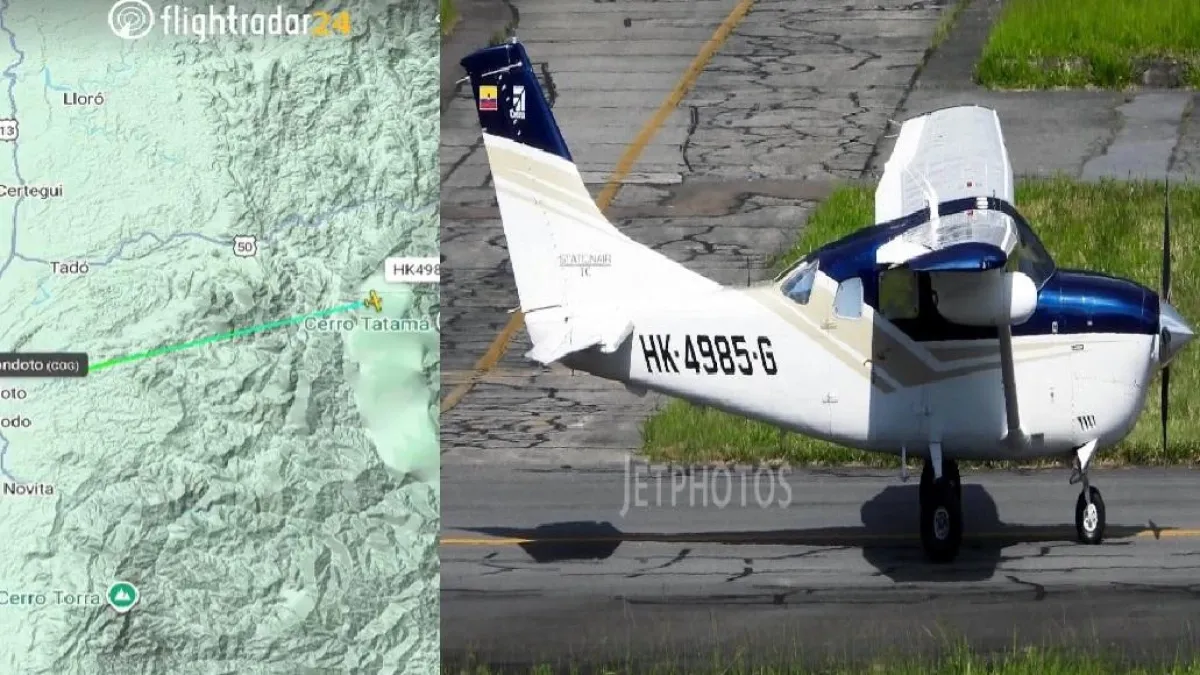 Alcalde de Tadó, Chocó, confirmó accidente de aeronave con cinco tripulantes: suspendieron búsqueda por fuertes lluvias
