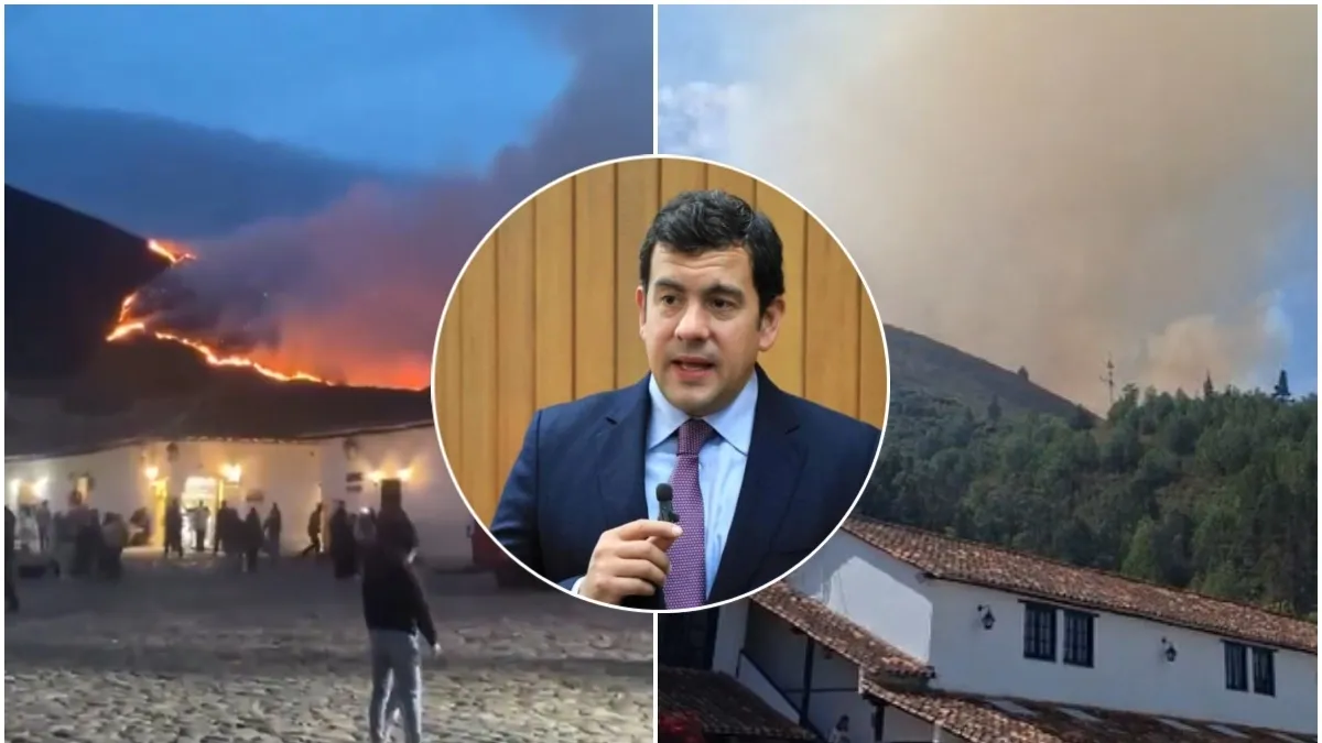 Ministro del Interior Rodrigo Lara entrega balance optimista sobre el incendio en Villa de Leyva: siguen las labores