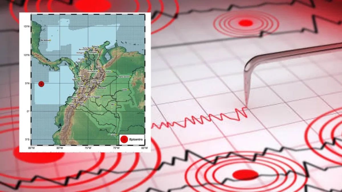 Servicio Geológico Colombiano reporta temblor de magnitud 4.6 en el Pacífico